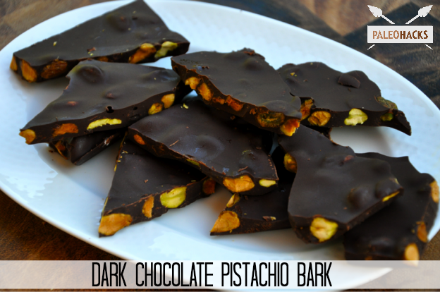 dark chocolate pistachio bark paleohacks