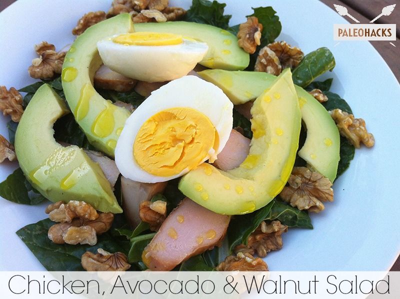 Chicken, Avocado & Walnut Salad