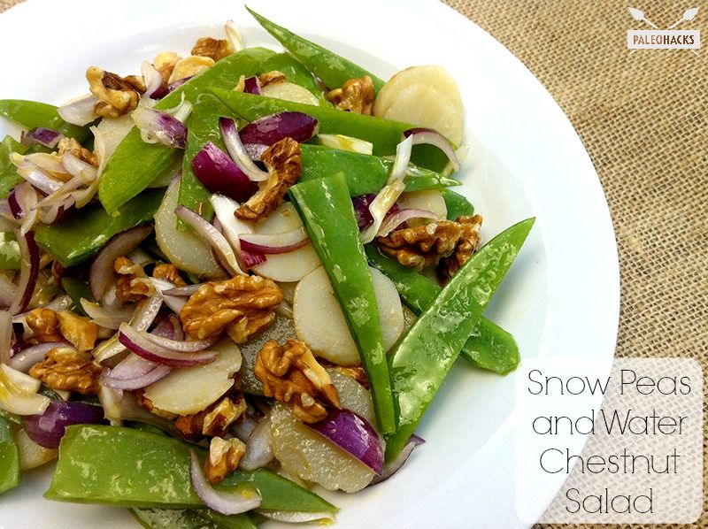 Snow Peas and Water Chestnut Salad