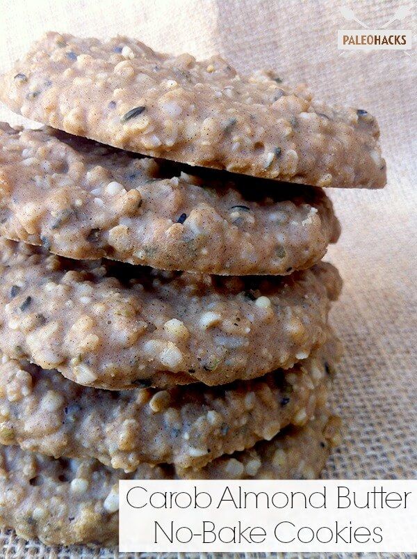 CarobAlmondButterNoBakeCookiesPaleohacks