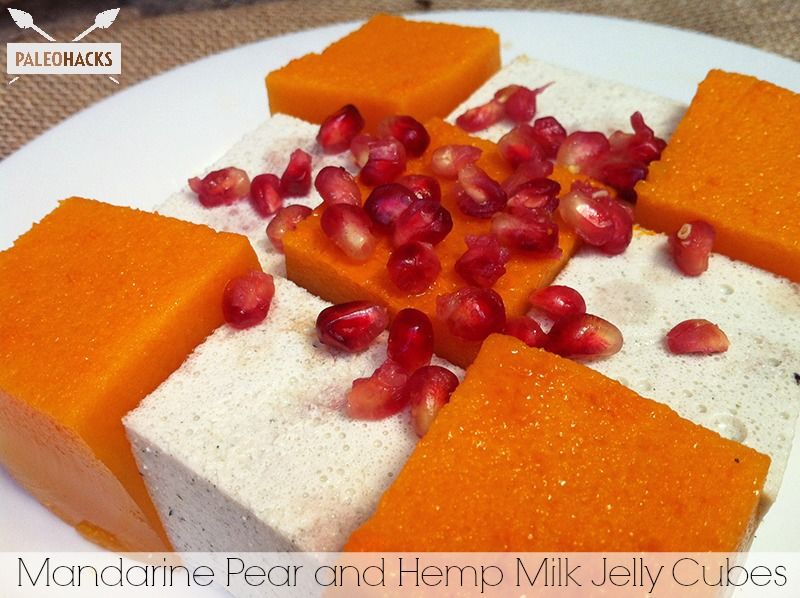 Mandarine Pear Hemp Milk Jelly Cubes