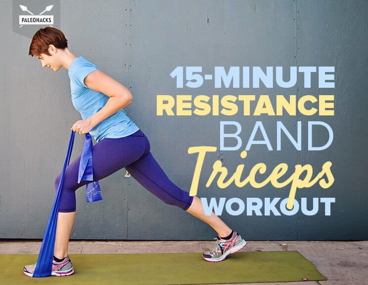 15 Minute Tricep Exercises At Home With Resistance Bands for Build Muscle