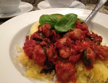 spaghetti squash with sausage