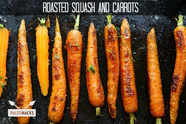 roasted squash and carrots paleohacks