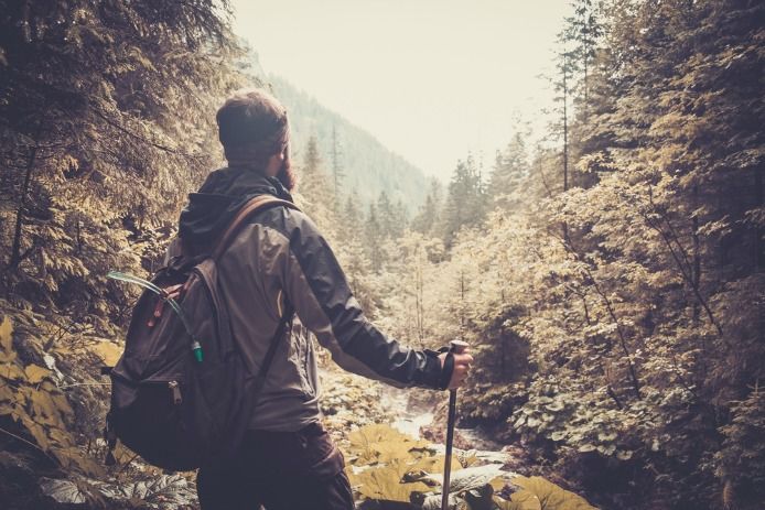 Hiking in the mountains