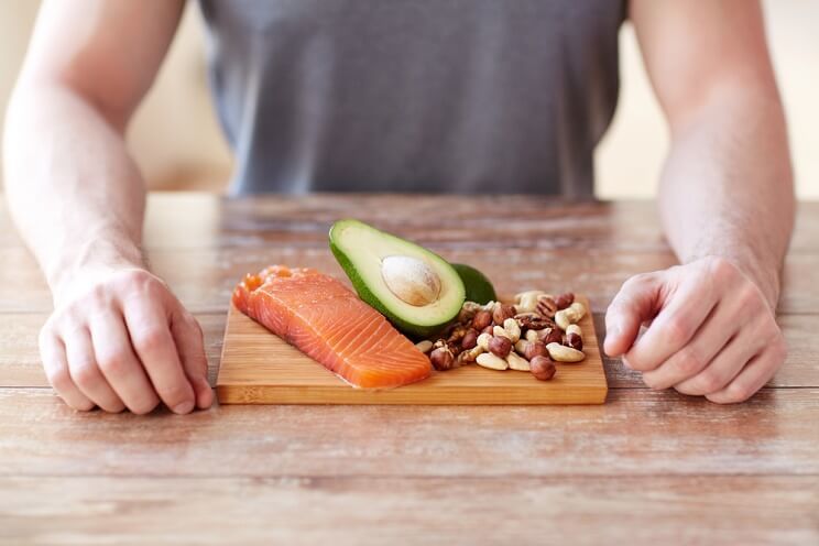 salmon avocado and nuts