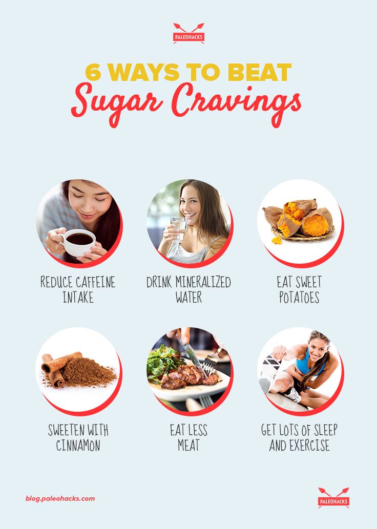 six ways to beat sugar cravings infographic