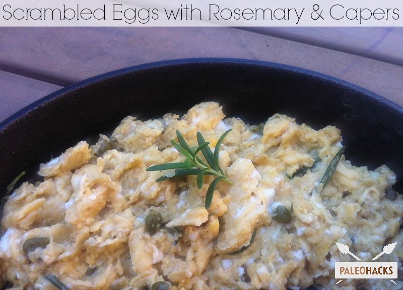 Scrambled Eggs with Rosemary and Capers