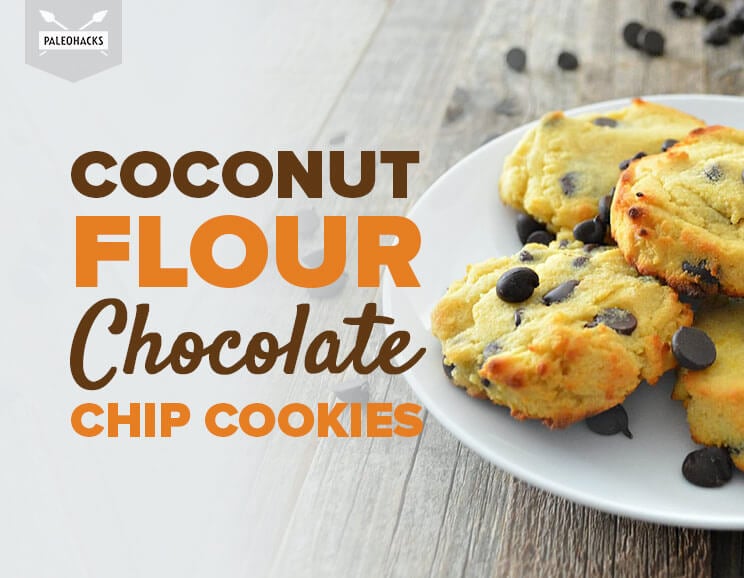 coconut flour chocolate chip cookies title card
