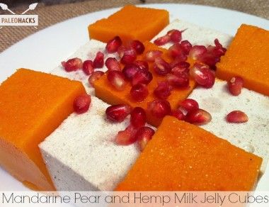 Mandarine Pear Hemp Milk Jelly Cubes