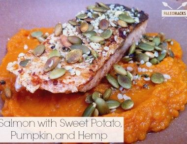 Salmon with Sweet Potato Pumpkin and Hemp