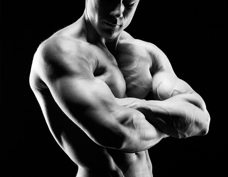 muscular guy posing