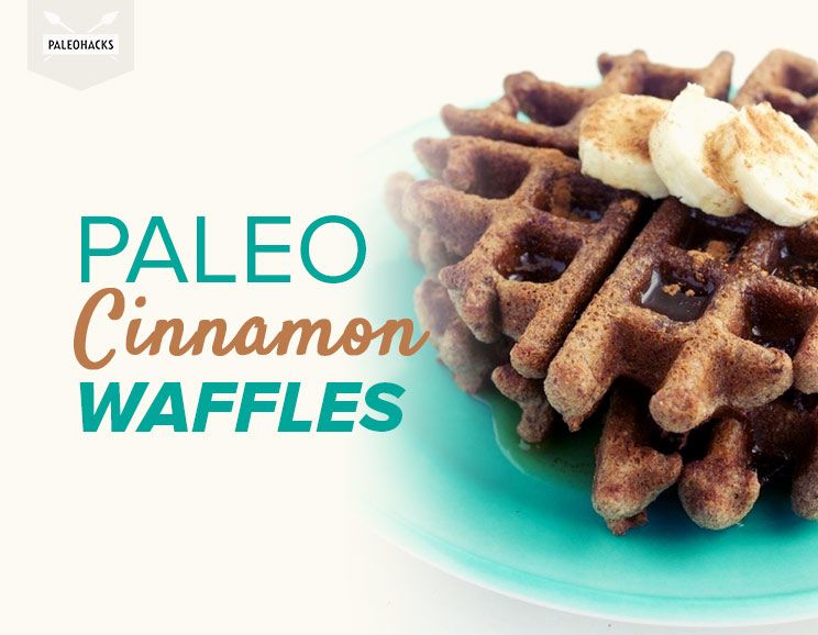 cinnamon waffles image with text