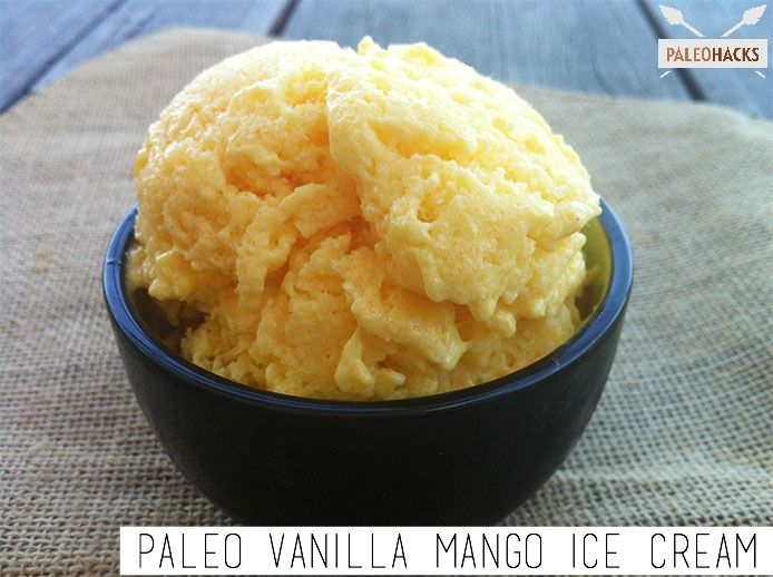 Paleo Vanilla Mango Ice Cream