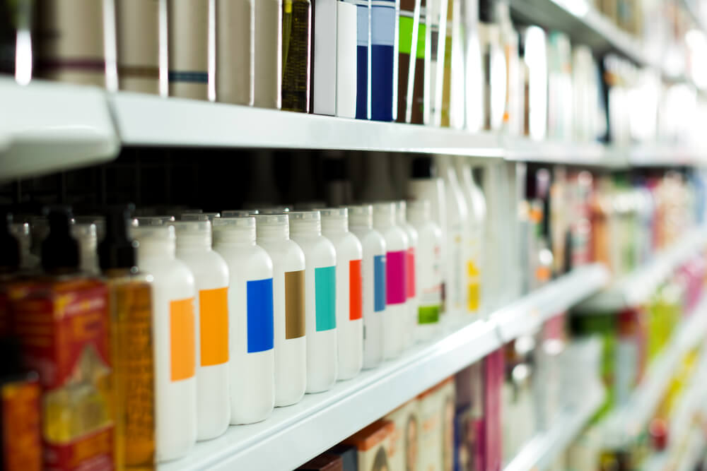 hair products aisle at store