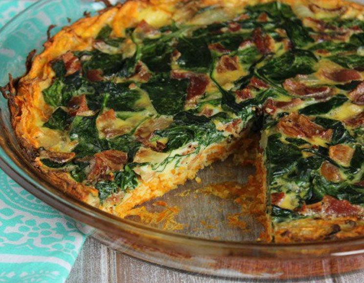 bacon spinach quiche featured image