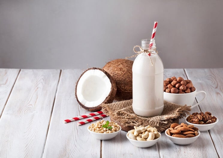 coconut, almond, cashew and other nut milks