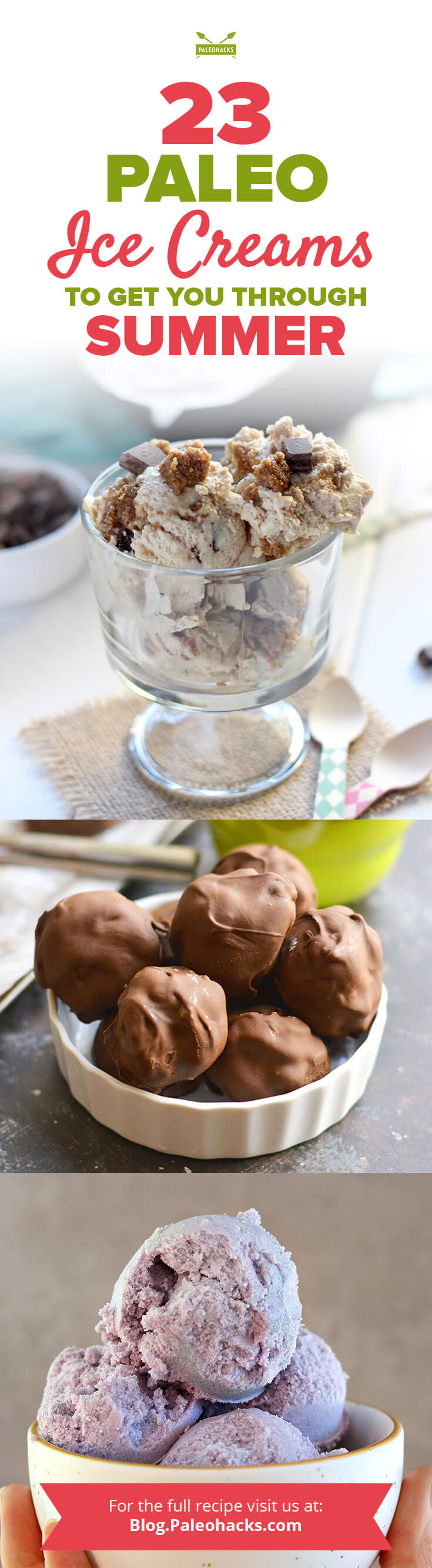 Craving ice cream? Try these mouthwatering, dairy-free Paleo ice cream recipes. You'll find everything from coconut bon bons to cookie dough ice cream!