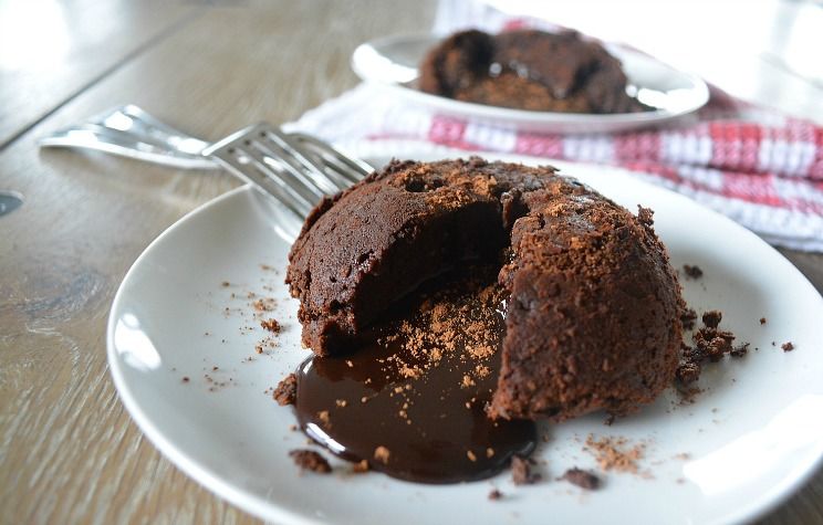dark chocolate lava cake