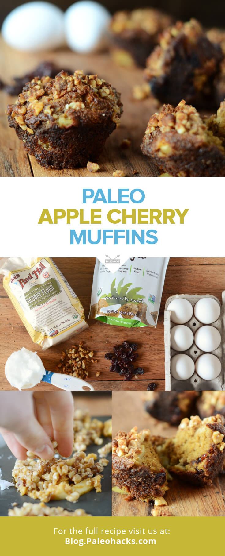 There’s nothing like fluffy and soft Paleo apple cherry muffins! Especially when paired with hot tea or a cup of organic coffee - it really can’t be beat!