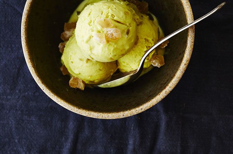 turmeric-candied-ginger-ice-cream