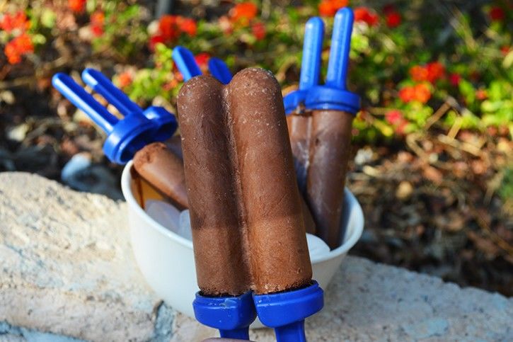 Frozen Hot Chocolate Popsicles Paleo 4Ingredient Dairy Free