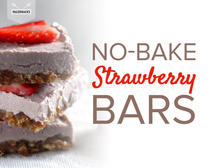 no-bake strawberry bars title card