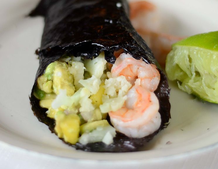 mango shrimp hand roll