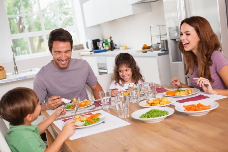 family dinner with loved ones