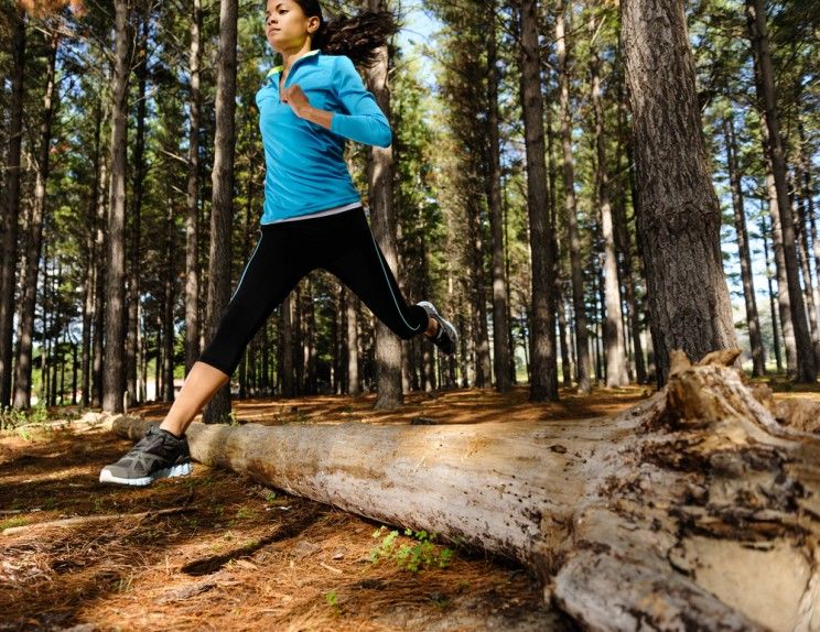 running-in-forest