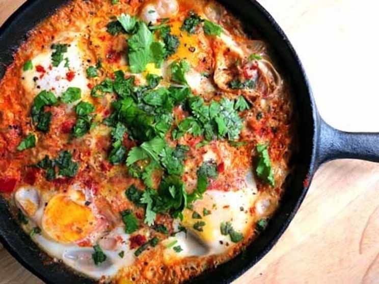 Eggs Poached in Spiced Tomato Sauce