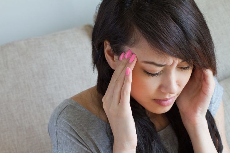 woman with headache