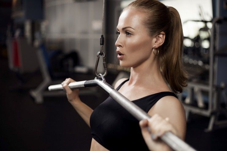 young woman exercising