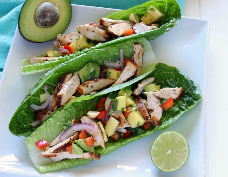 Easy Chicken Mango Lettuce Wraps