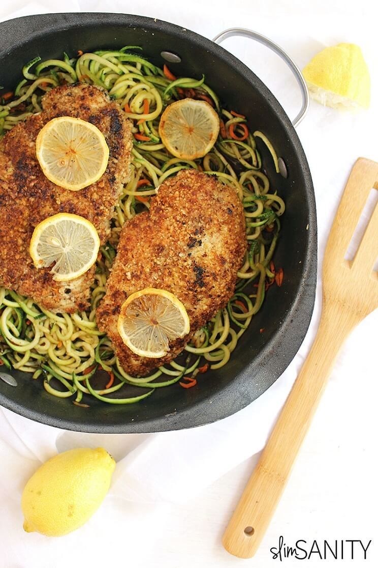 almond-crusted-chicken-with-lemony-zucchini-noodles