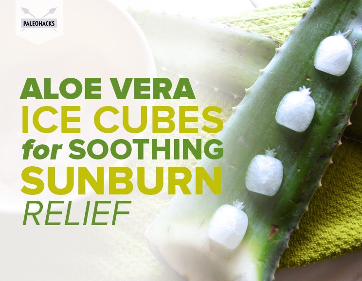 Aloe Vera Ice Cubes For Soothing Sunburn Relief