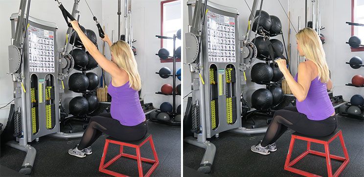 seated cable pull downs