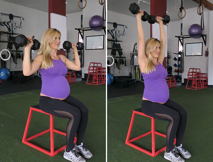 seated dumbbell shoulder press