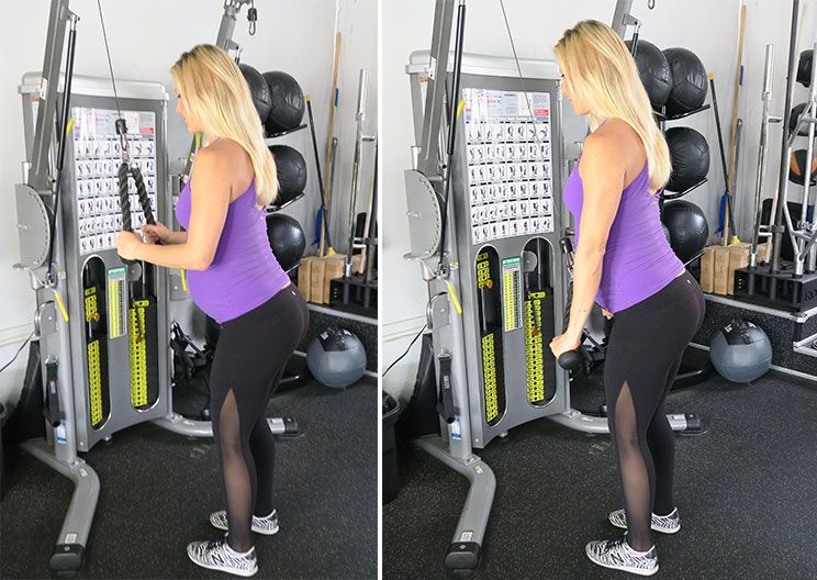 tricep cable push down exercises