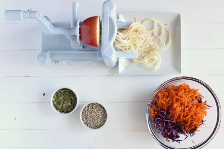 spirilized apples for slaw