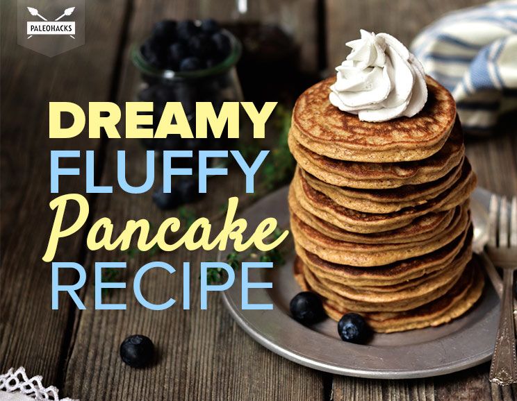 fluffy pancake image with text