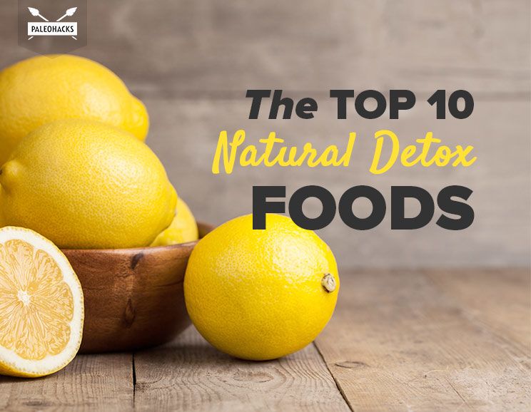 natural detox foods image with text