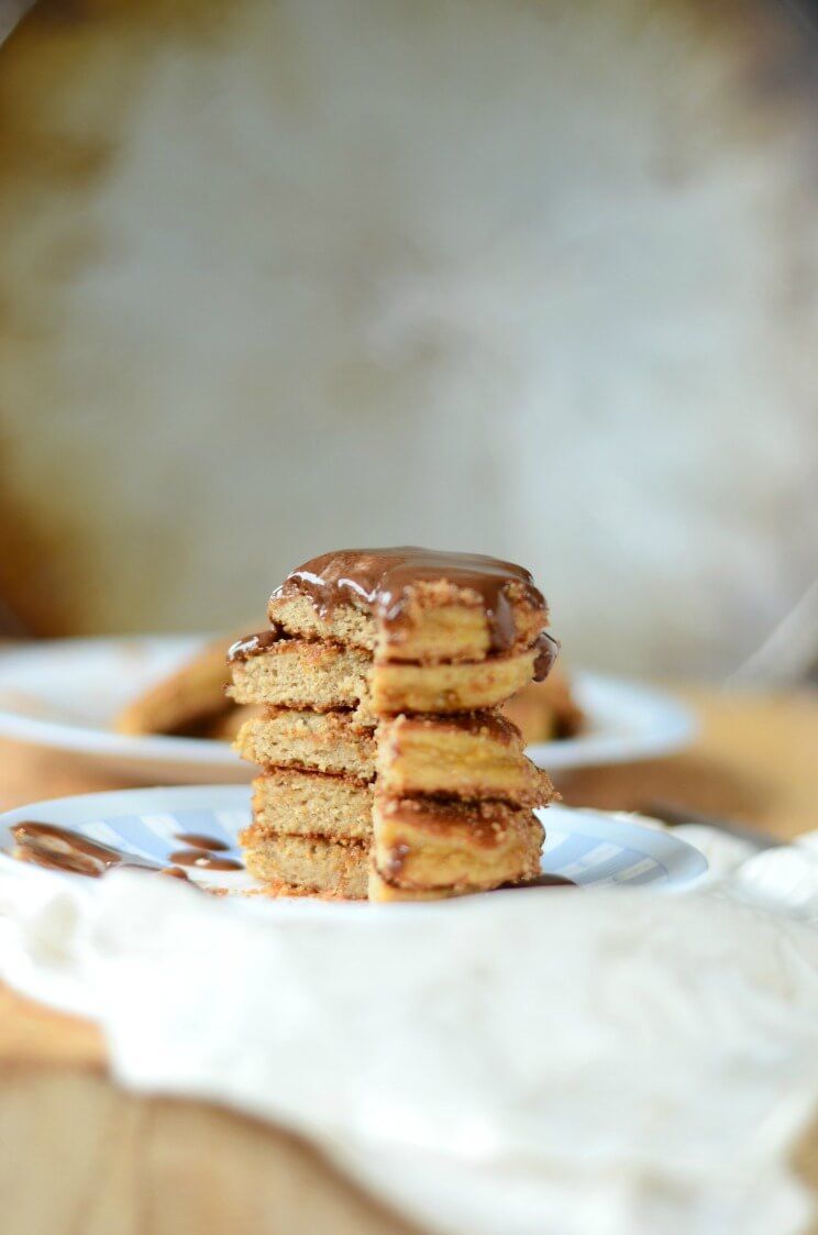 churro pancake stack