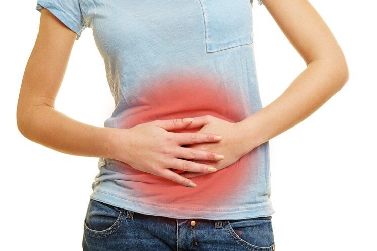 woman with digestive issues