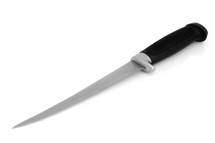 fillet knife on white background