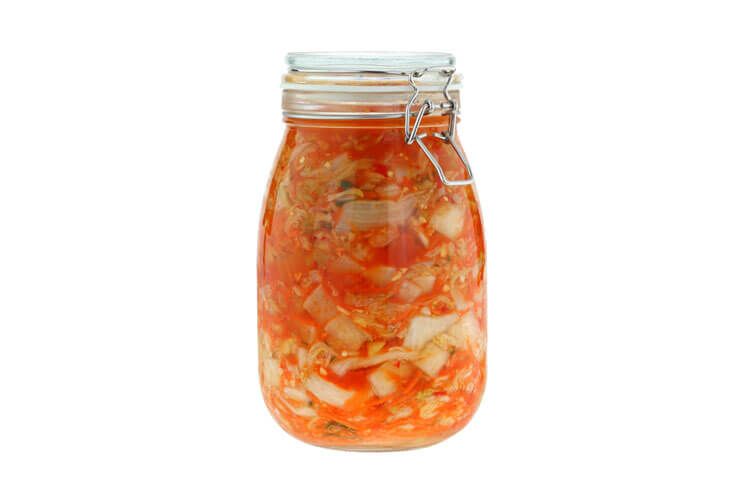 kimchi in a jar