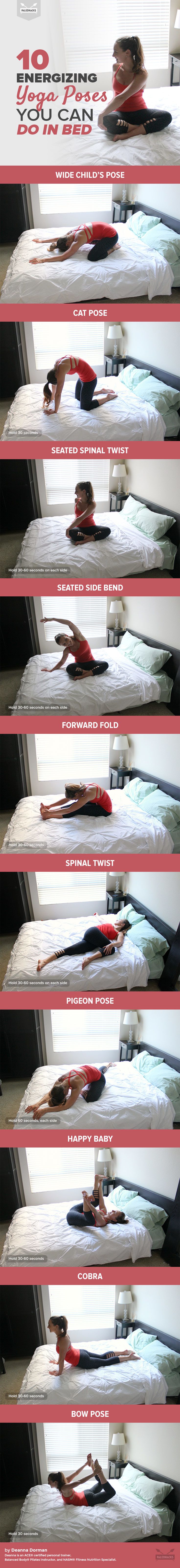 yoga in bed infographic