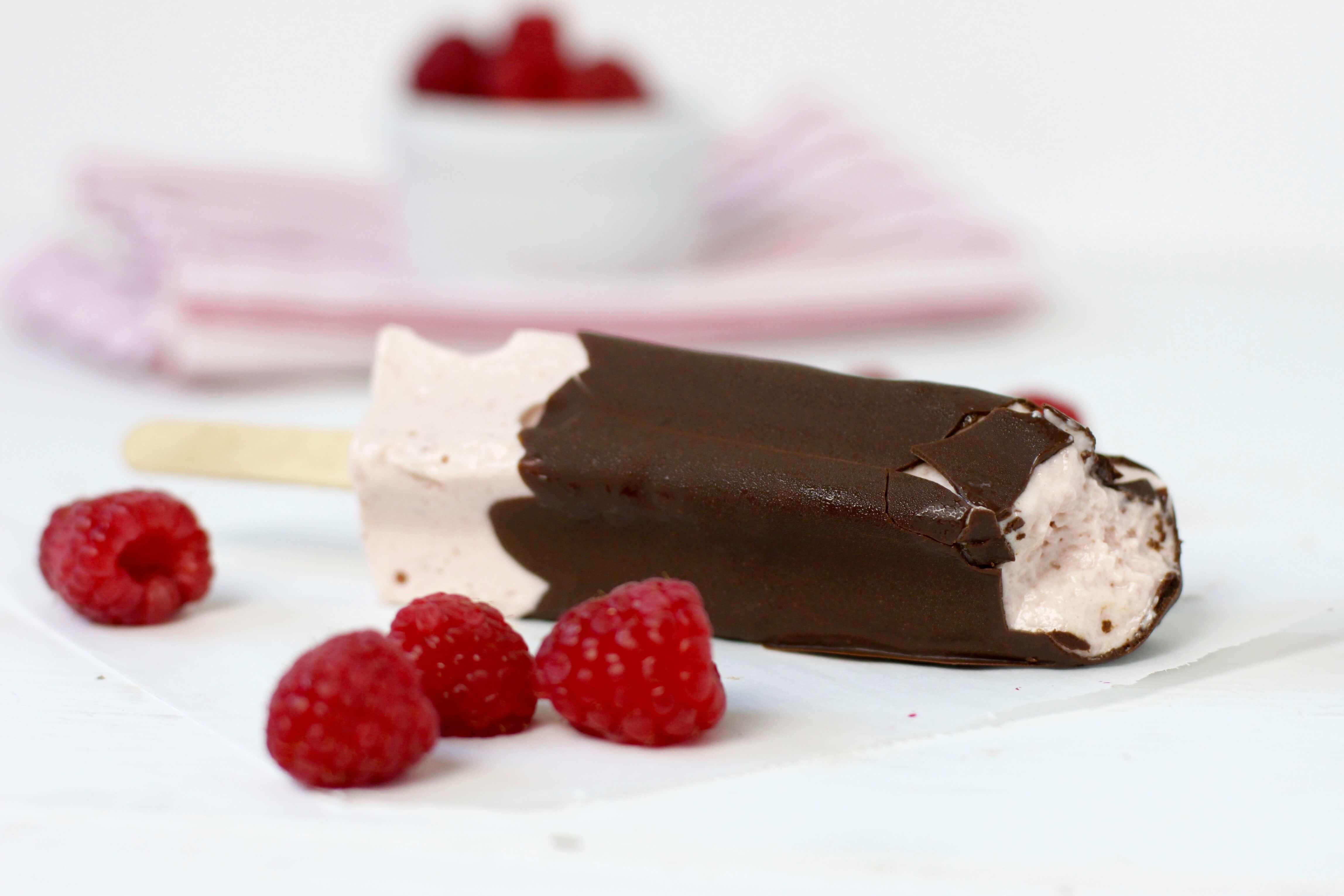 chocolate raspberry pops