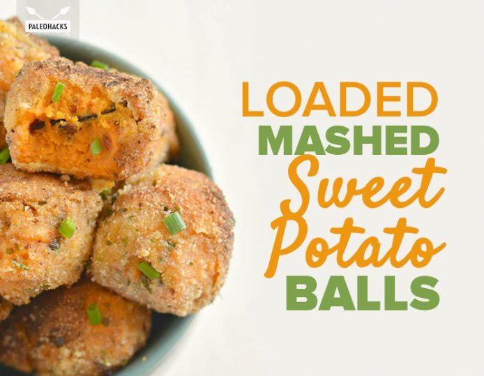 Loaded Mashed Sweet Potato Balls with Bacon