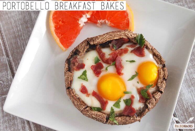 portobello mushroom breakfast bakes
